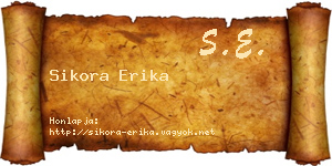 Sikora Erika névjegykártya