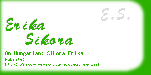erika sikora business card